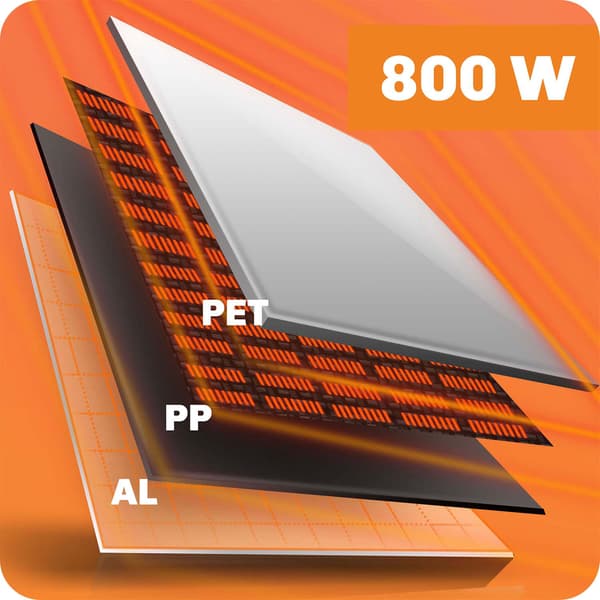 Infrapunalämmityspaneeli 800 W – seinä- tai kattokiinnitys