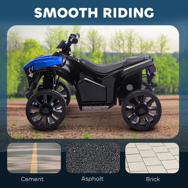 Børne elektrisk ATV, 6V motor, musik og lys, blå