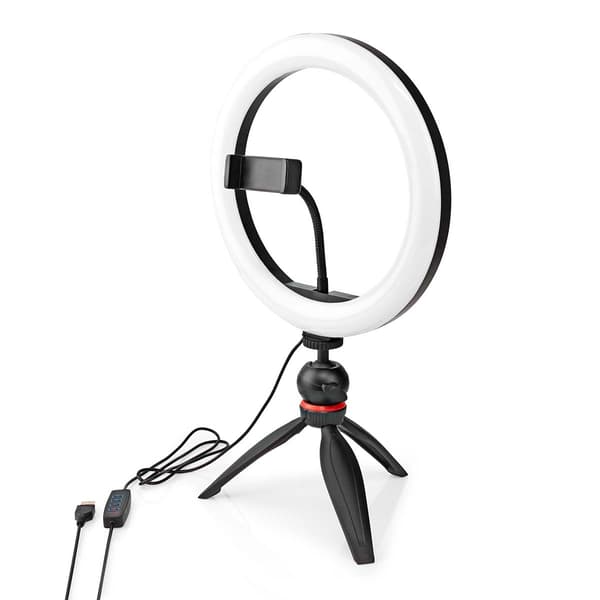 Ringlys | 10 inch | 120 LED's | 2700 - 6700 K | Stativ | Sort