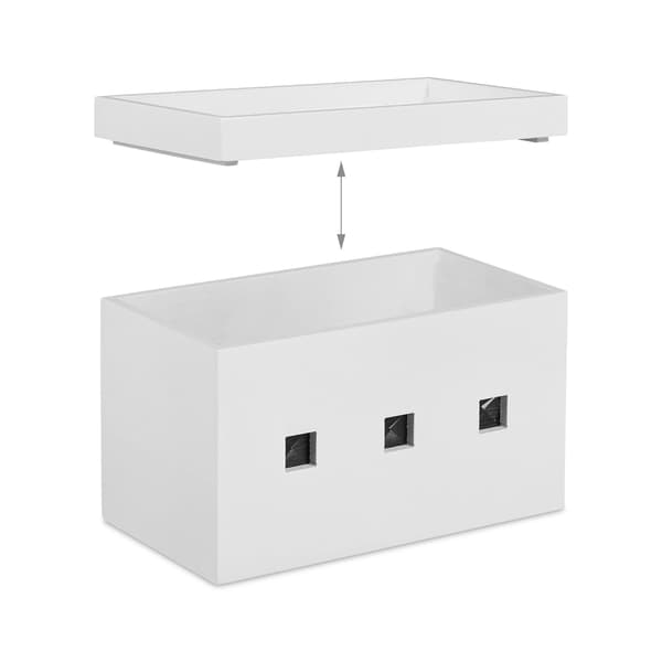 Kabelbox bambu vit
