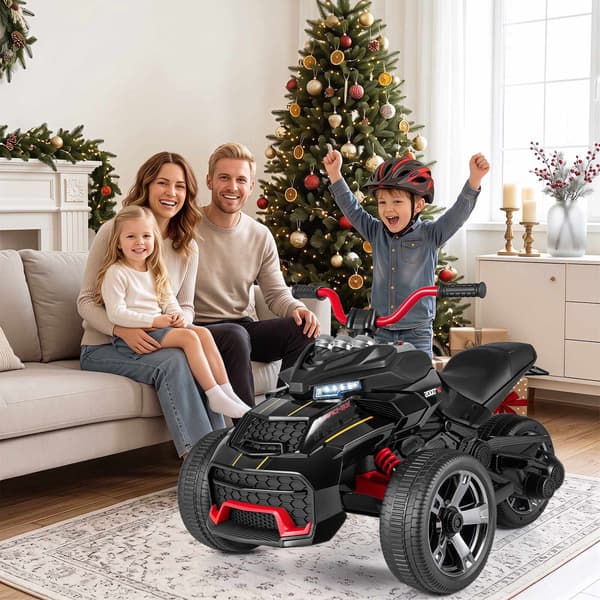 Elektrisk ATV til børn, 12V, Sort, 3-7 km/t