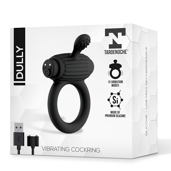 Dully Vibrating Penis Ring Silikone Magnetisk USB