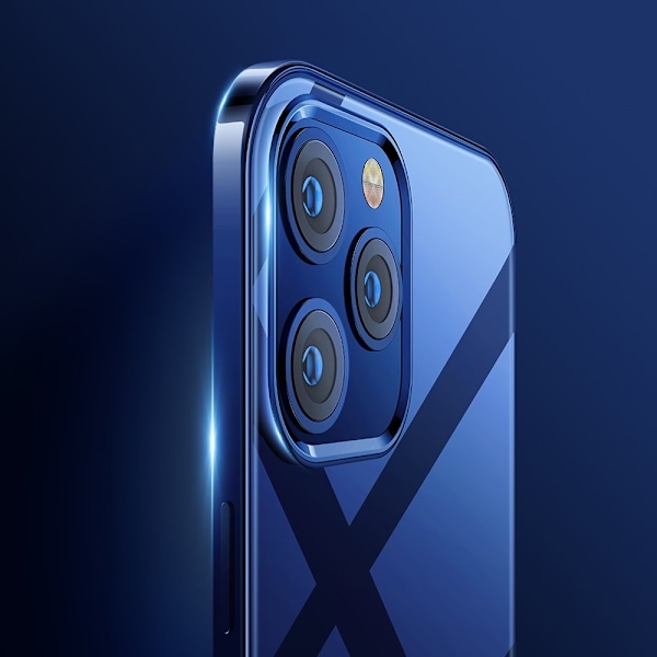 NBS ultraohut läpinäkyvä kotelo metallikehyksellä iPhone 12 mini mustalle