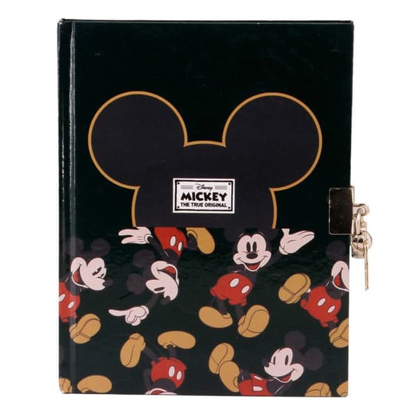 Mickey Mouse Dagbog med nøgle, ideel til børn og samlere