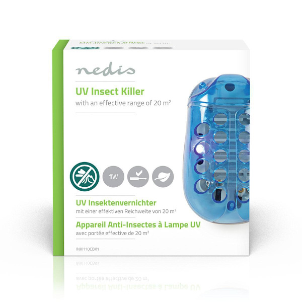 Myggefælde | 1 W | Lampe Type: LED Light | Effektiv rækkevidde: 20 m² | Blå / Hvid
