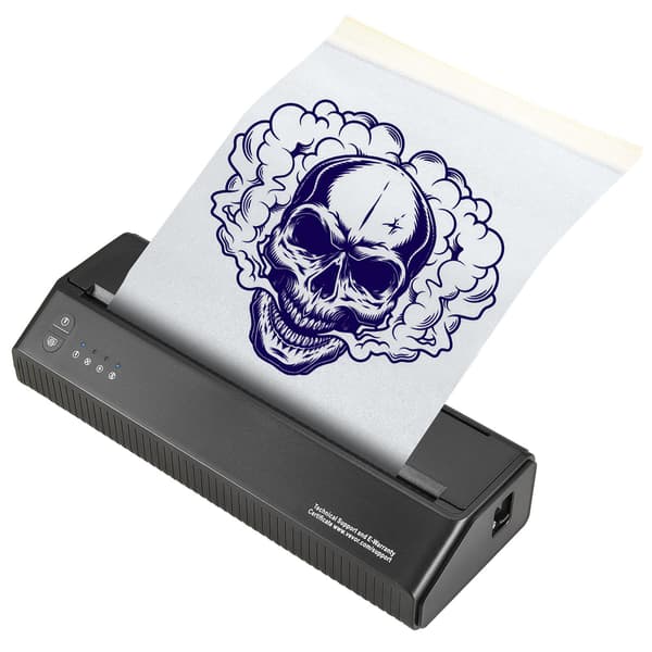 Tatoveringsstencilprinter, Bluetooth termisk, 10 overføringsark