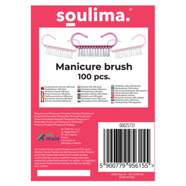 Manicurebørste - 100 stk. Soulima 25731