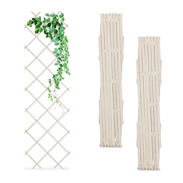 Udtrækkeligt espalier i træ, sæt med 3
