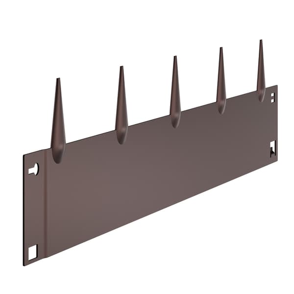 Stålkantlist för trädgårdar, 5-pack 91 x 13 cm, brun