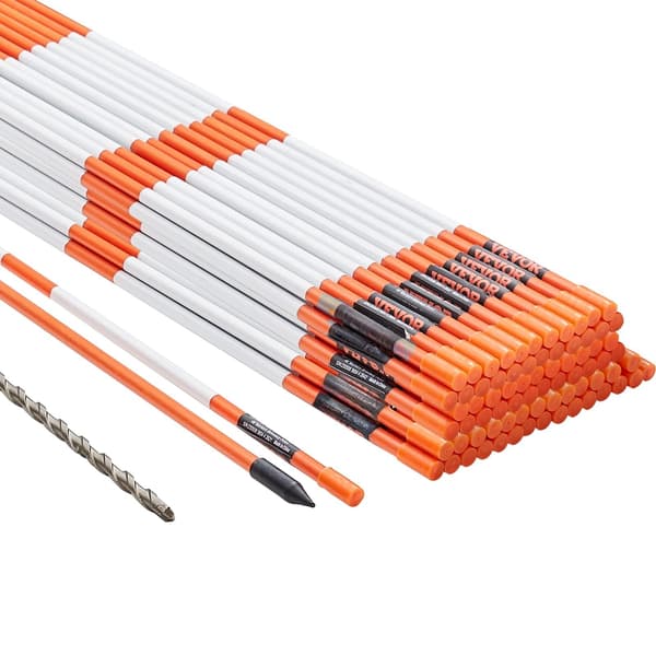 Uppfartsmarkörer 100-pack, 48 tum glasfiber, reflekterande