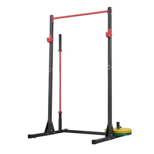 Power Cage Squat Rack – 28-nivåers J-krokar, pull-up-stång