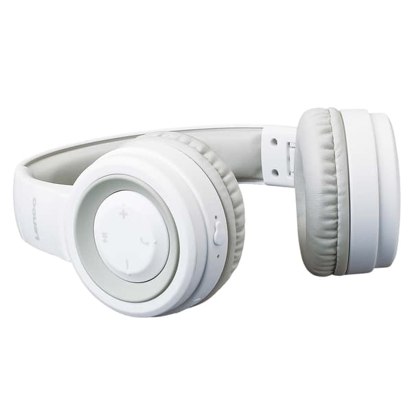 Bluetooth-hörlurar, stänkskyddade, 66 timmars batteritid, vita