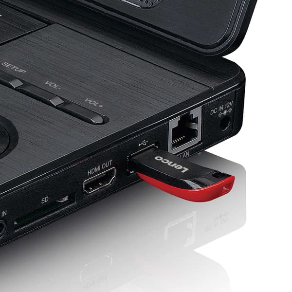 Bærbar 11,5" Blu-ray/DVD-afspiller med USB- og SD-stik