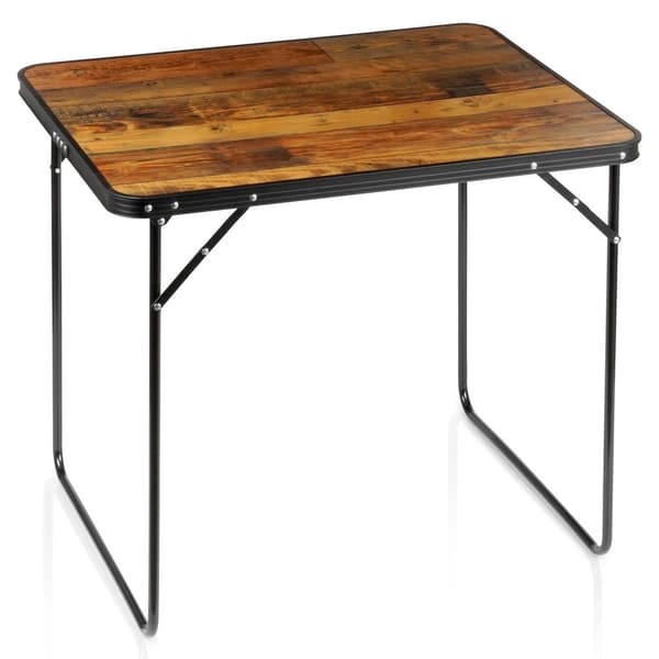 Hopfällbart campingbord i aluminium 80x60x70 cm
