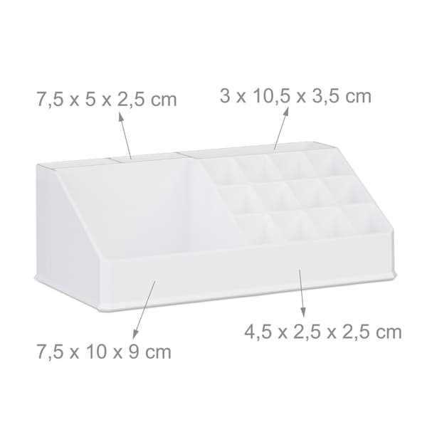 Meikkiteline kahdeksalla laatikolla