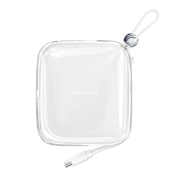 Liten ljus Powerbank 10000mAh USB-C USB-A vit