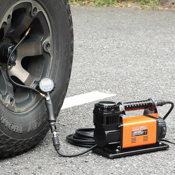 12V däckpåfyllningsluftkompressor, 150 PSI, digital mätare