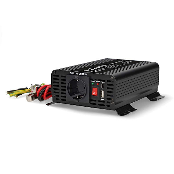 Strömväxelriktare | Inspänning: 12 V DC | Enhetens utgångsanslutning: Type F (CEE 7/3) / USB-A / USB-C™ | 230 V AC 50 Hz | 300 W | Toppeffekt: 600 W |
