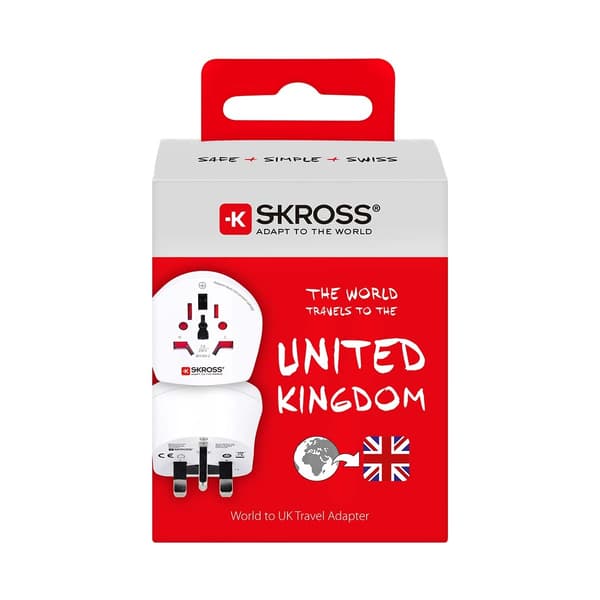 Rejseadapter Verden-til-UK Jordet