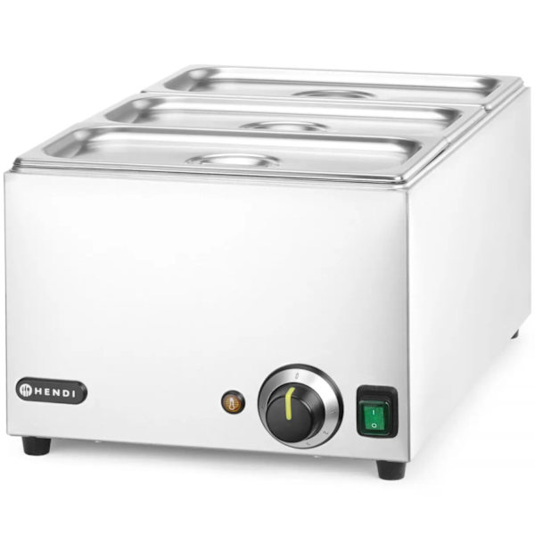Bain-marie madvarmer 3x GN 1/3 100 mm med låg 1000 W