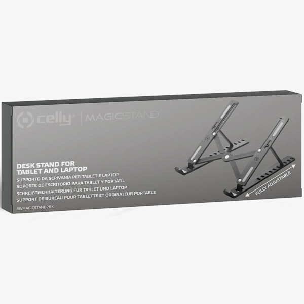 SWMAGICSTAND2 Bærbart bordstativ til laptop/tablet max 15,6" Sort
