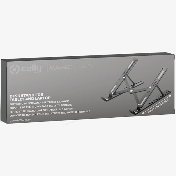 SWMAGICSTAND2 Portabelt bordsstativ för laptop/surfplatta max 15,6" Svart