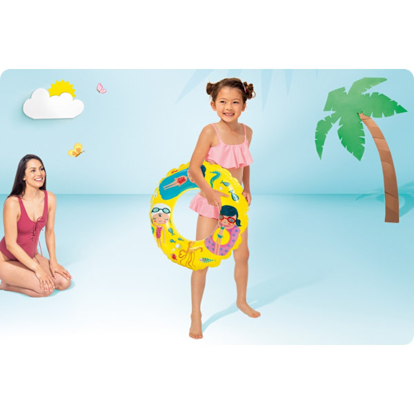 Simring, diameter 61 cm, INTEX 59242 vit