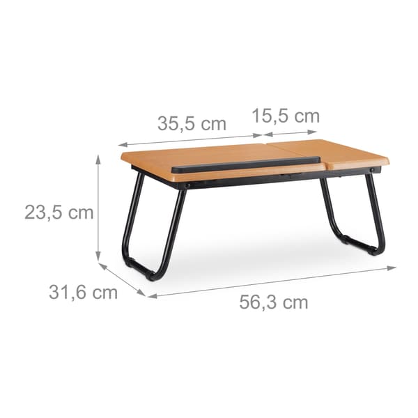 Laptopbord med fällbar arbetsyta