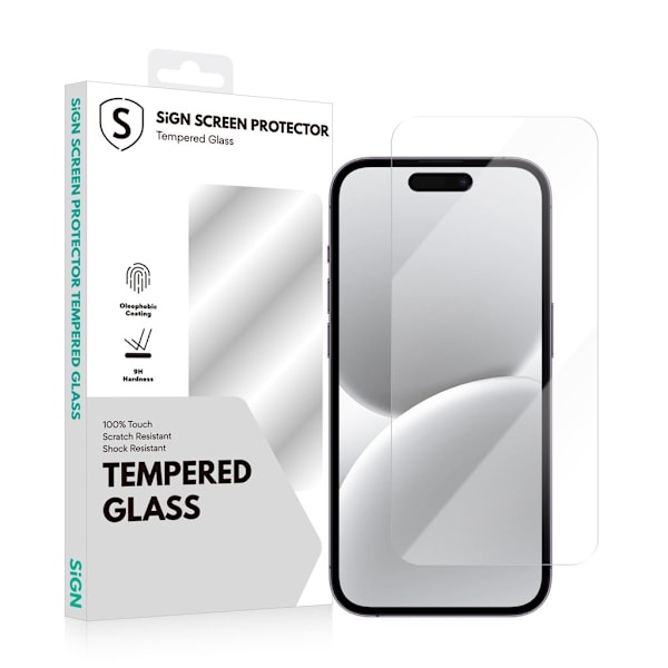 SiGN skærmbeskytter i hærdet glas til iPhone 16