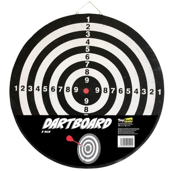 Dartskive med 36 cm diameter til sjov og træning