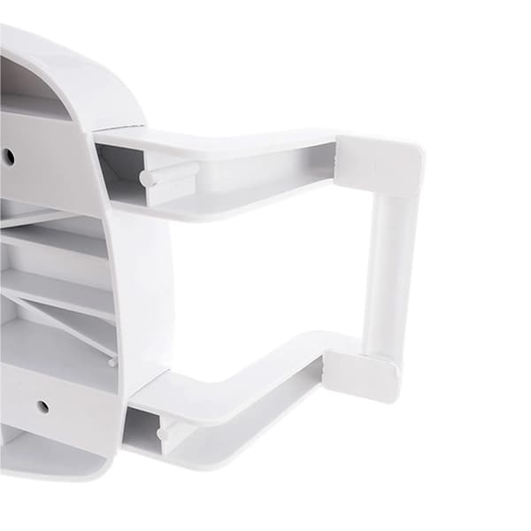 Justerbar vit badsits, 58-77 cm, slitstark plast