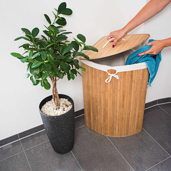 Tvättkorg hörn bambu