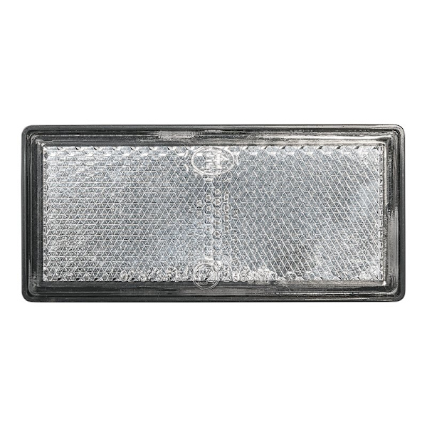 Reflektor vit 85x39mm självhäftande med bottenplatta