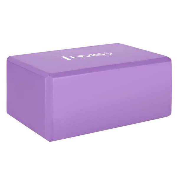 Yogablock, lila, lätt skum, halkfri