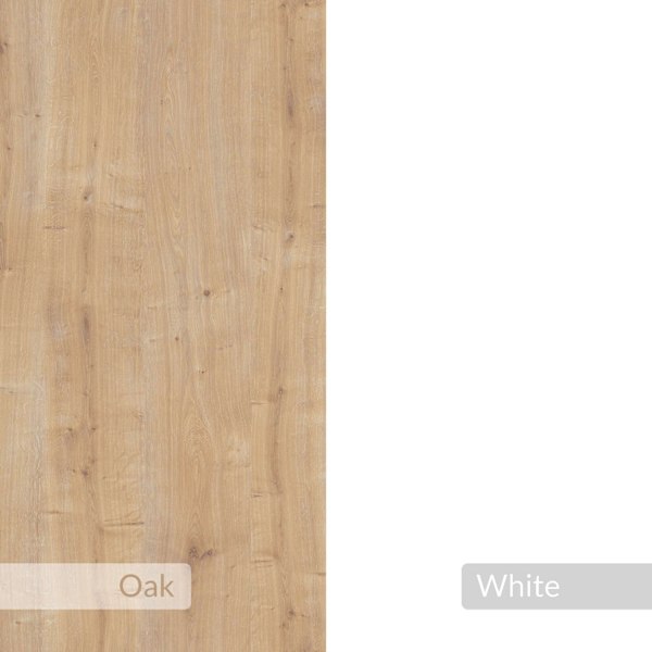 Yöpöytä Ema - Sapphire Oak, valkoinen