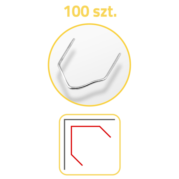 Klammer till plastsvetsmaskin, 100 st, typ D Humberg