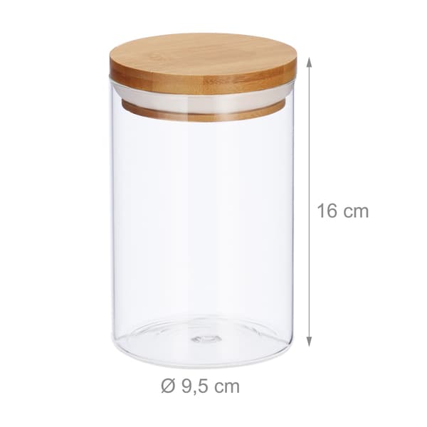 3 säilytyspurkkia 800 ml