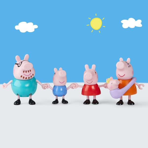 Peppa Pig -perheleikkelepakkaus, jossa 5 hahmoa