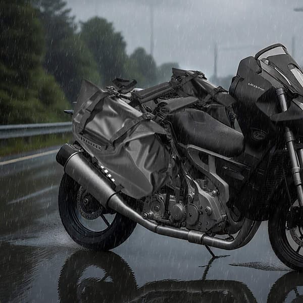 Motorcykelsadelväskor 28L, Vattentäta, Universal Passform