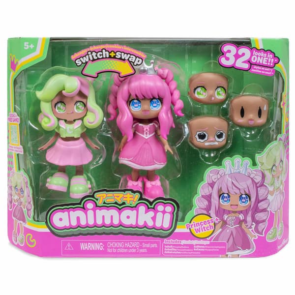 Anime-dockeset – Prinsessa/Häxa, 14 cm, 32 modeller