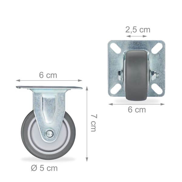 Fasta hjul, 4-pack
