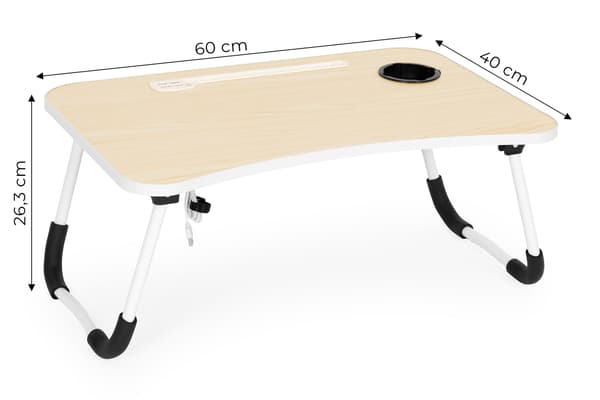 Laptopstativ sammenfoldelig bakke 60x40 cm lampeblæser ModernHome