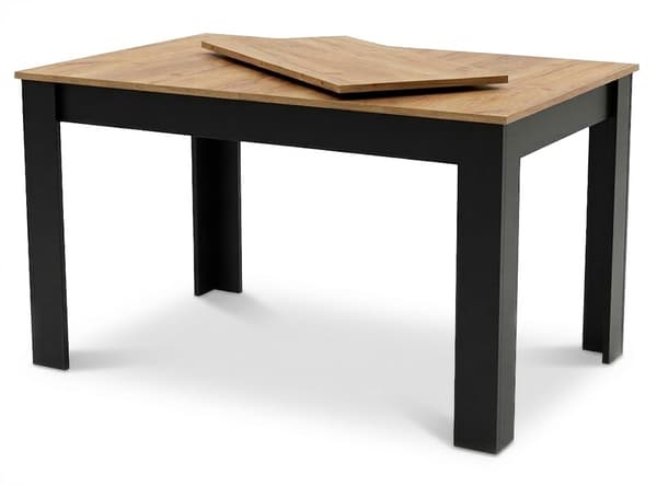 Utdragbart matbord, 120–160 cm, ekfinish