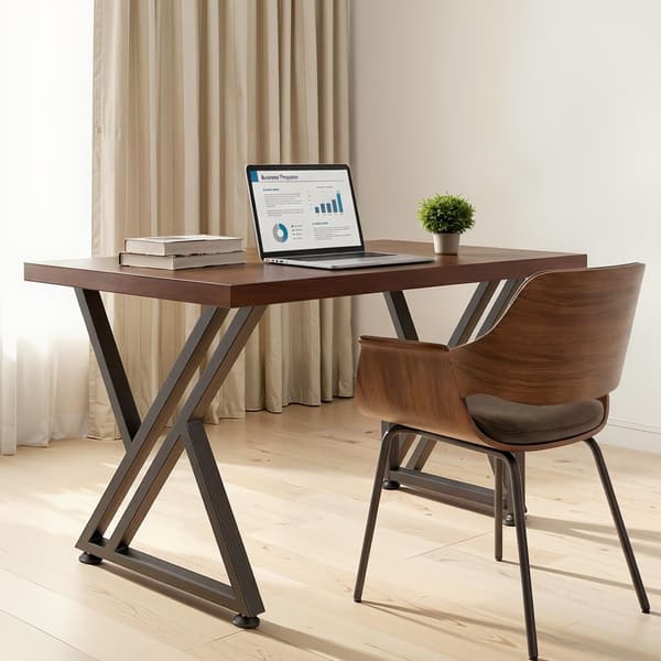 Bordsben, set om 2, kolstål, svart, 740 x 610 mm
