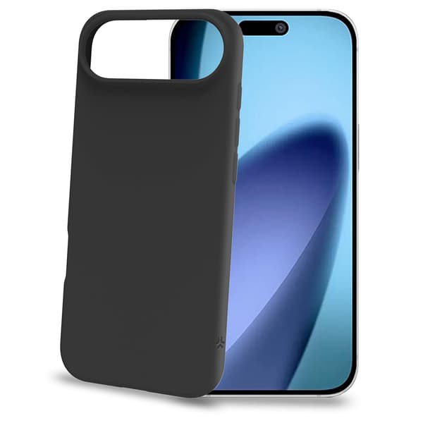 iPhone 17 Air Soft gummietui, sort, ridsefast