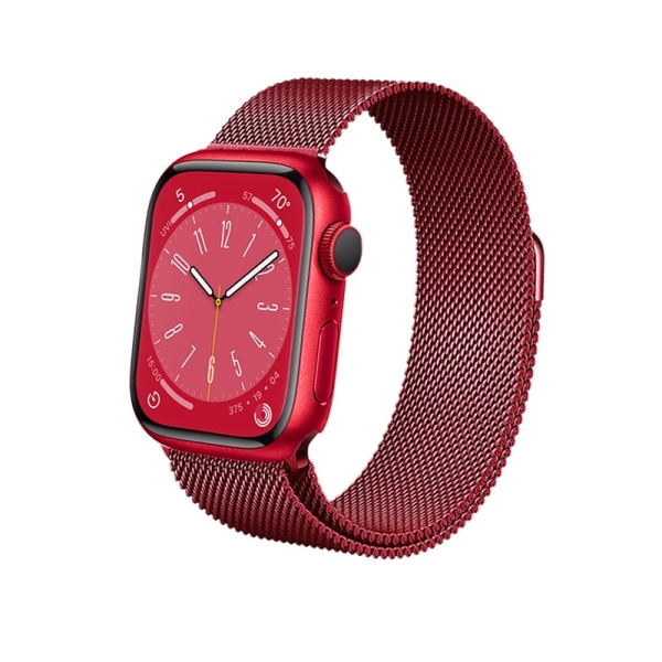 Crong Milano Steel til Apple Watch 38/40/41 mm (Crimson Red)