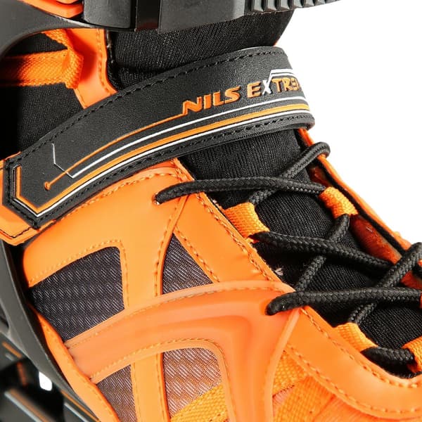 Inline-skøjter, sort-orange, størrelse 42