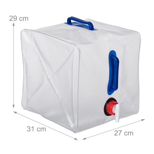set med 3 hopfällbara vattenbehållare 20 l