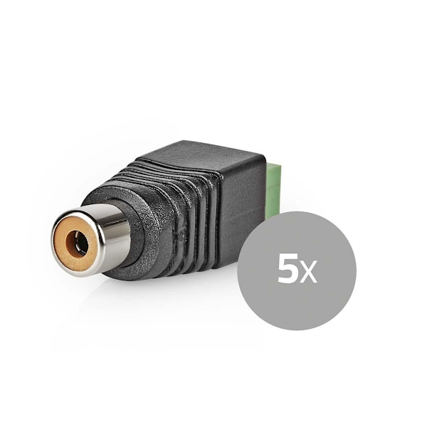 CCTV liitin | 2-Paikkainen Sokeripala | DIN Naaras | Naaras | Musta / Vihreä