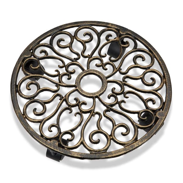 Växtlåda med hjul, set om 2 – gjutjärn